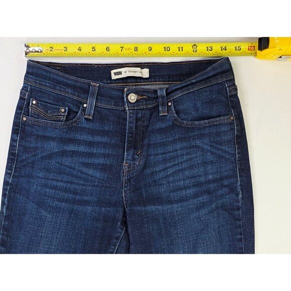 Levis 27X30 Size 4S Womens 505 Straight Leg Blue Denim 5 Pocket Logo Tag Jeans - Picture 3 of 14
